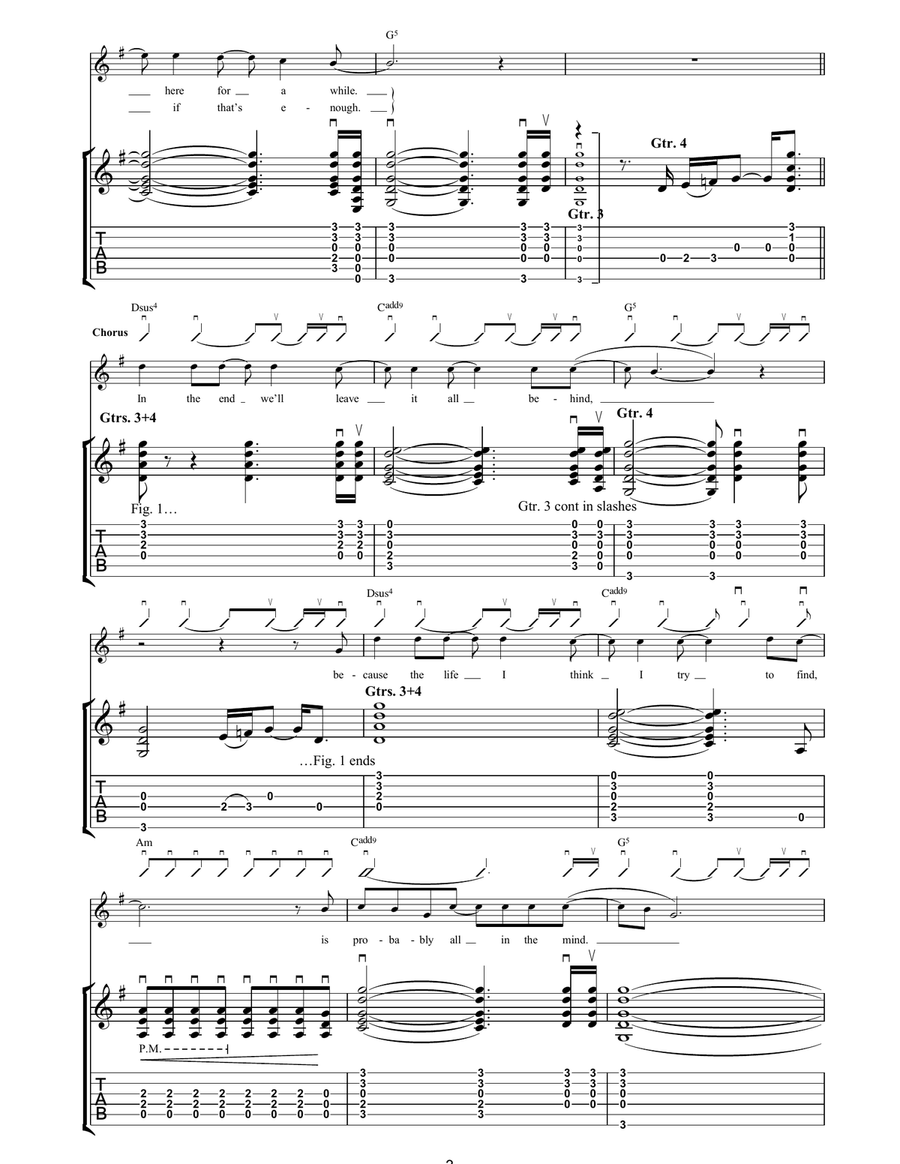 (Probably) All In The Mind Acoustic Guitar scores gallery preview page 3
