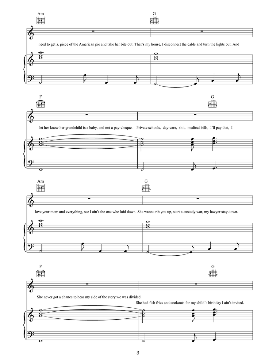 Ms Jackson Ms Jackson Piano, Vocal, Guitar scores gallery preview page 3