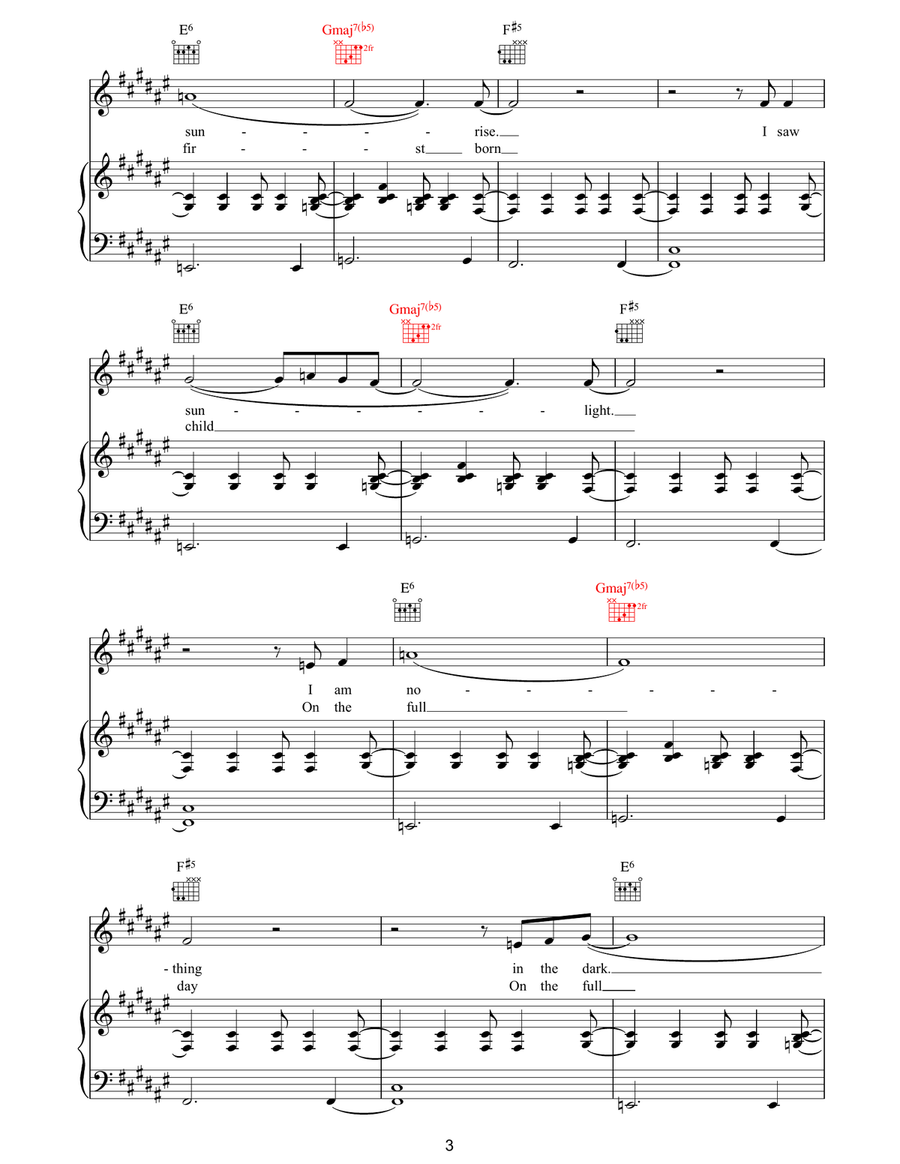 Daylight Daylight Piano, Vocal, Guitar scores gallery preview page 3