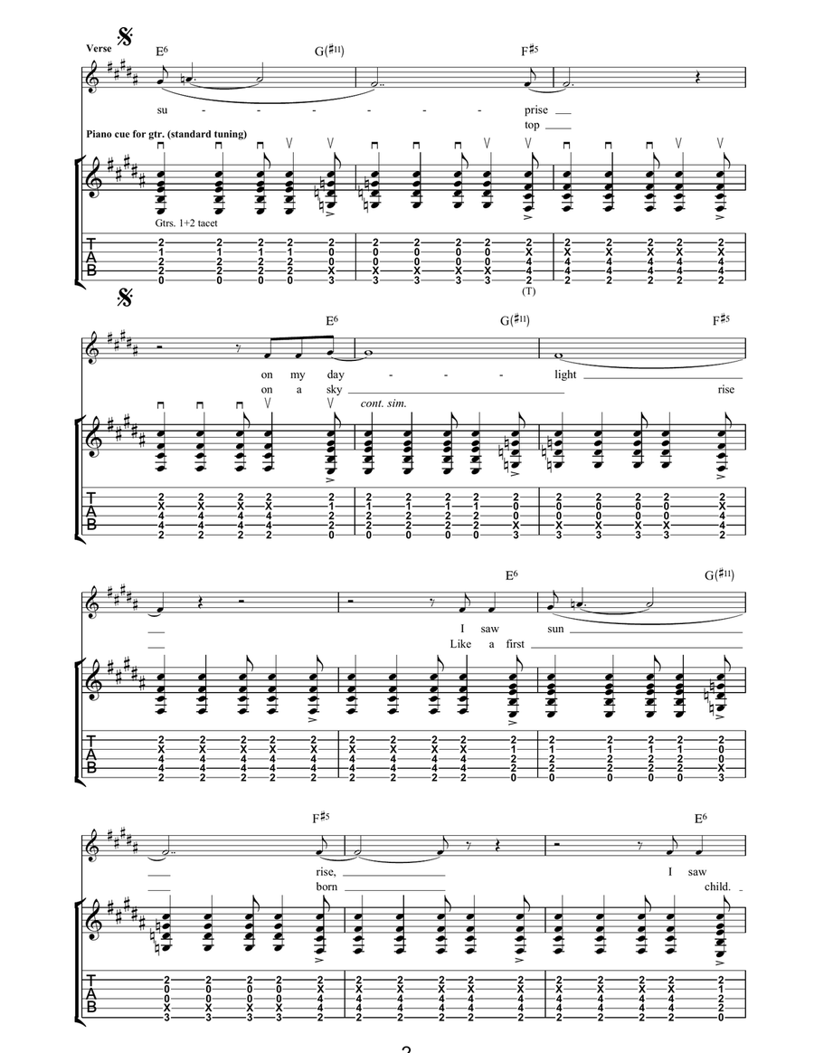 Daylight Daylight Acoustic Guitar scores gallery preview page 2