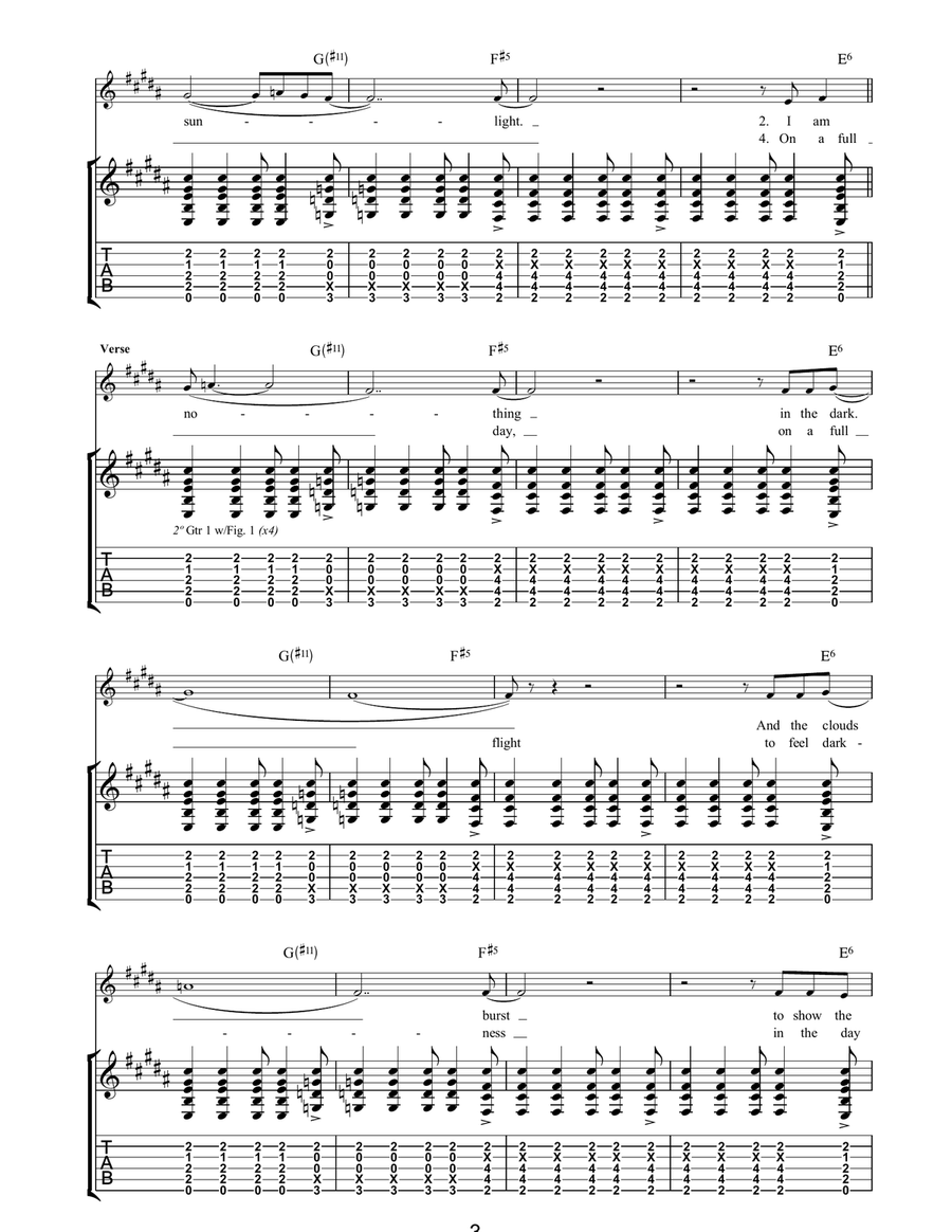 Daylight Daylight Acoustic Guitar scores gallery preview page 3