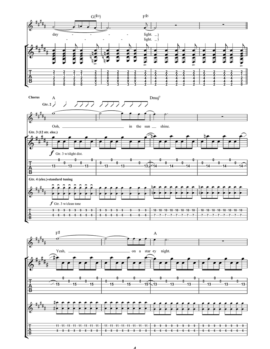Daylight Daylight Acoustic Guitar scores gallery preview page 4