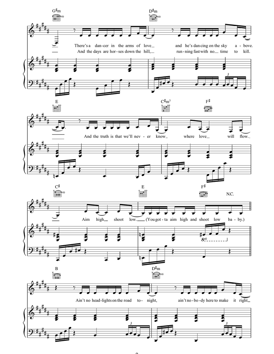 The Last Goodbye The Last Goodbye Piano, Vocal, Guitar scores gallery preview page 2