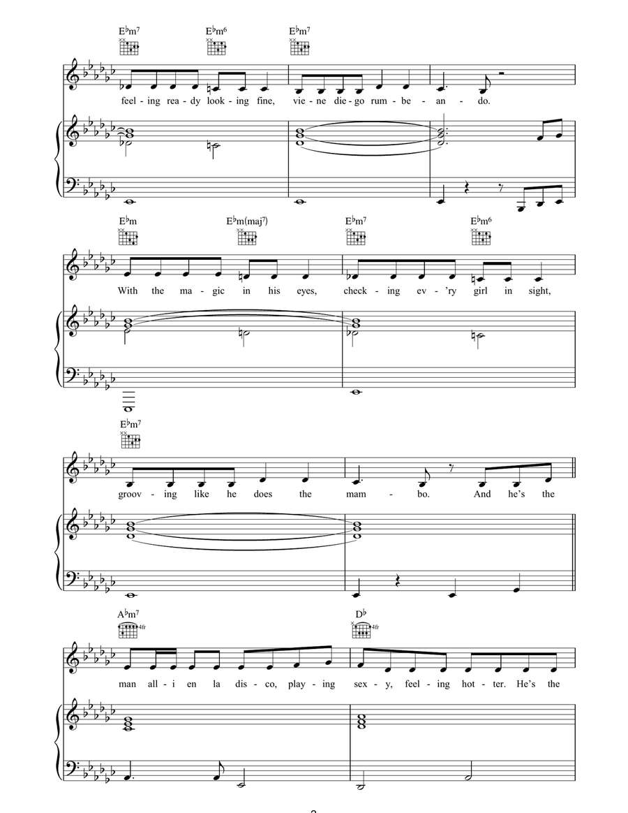 The Ketchup Song The Ketchup Song Piano, Vocal, Guitar scores gallery preview page 2
