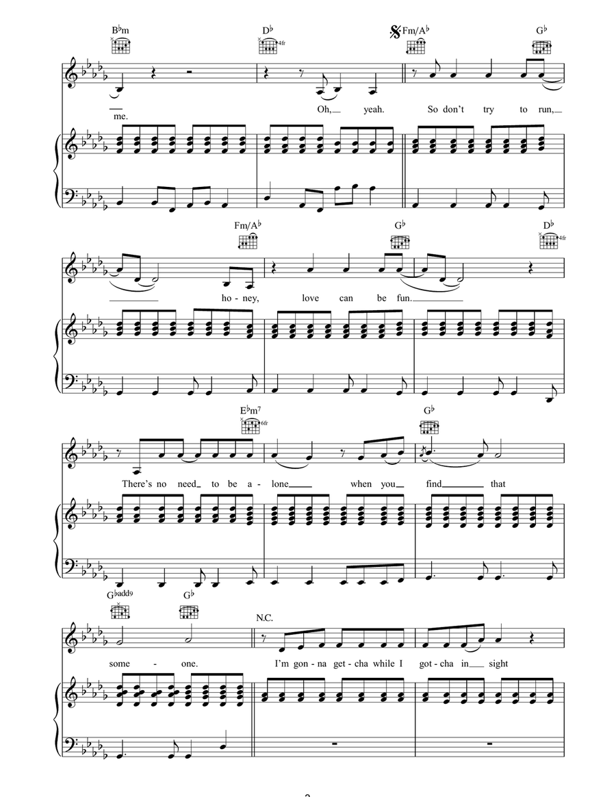 I'm Gonna Getcha Good I'm Gonna Getcha Good Piano, Vocal, Guitar scores gallery preview page 3