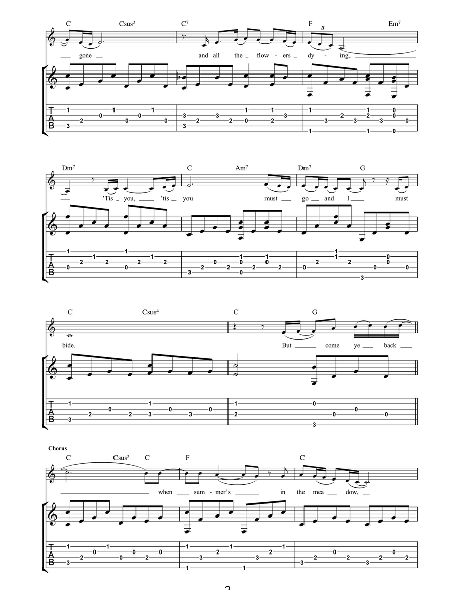 Danny Boy Acoustic Guitar scores gallery preview page 2