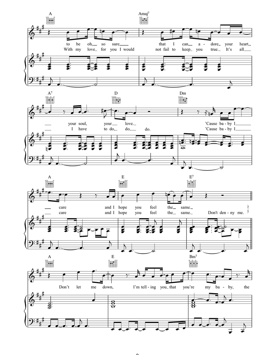 Don't Let Me Down Acoustic Guitar scores gallery preview page 2