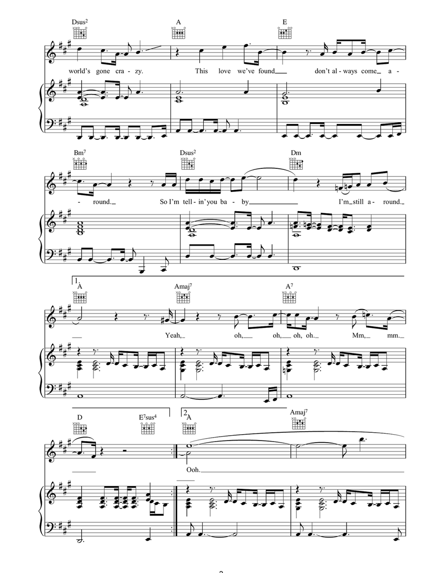 Don't Let Me Down Acoustic Guitar scores gallery preview page 3