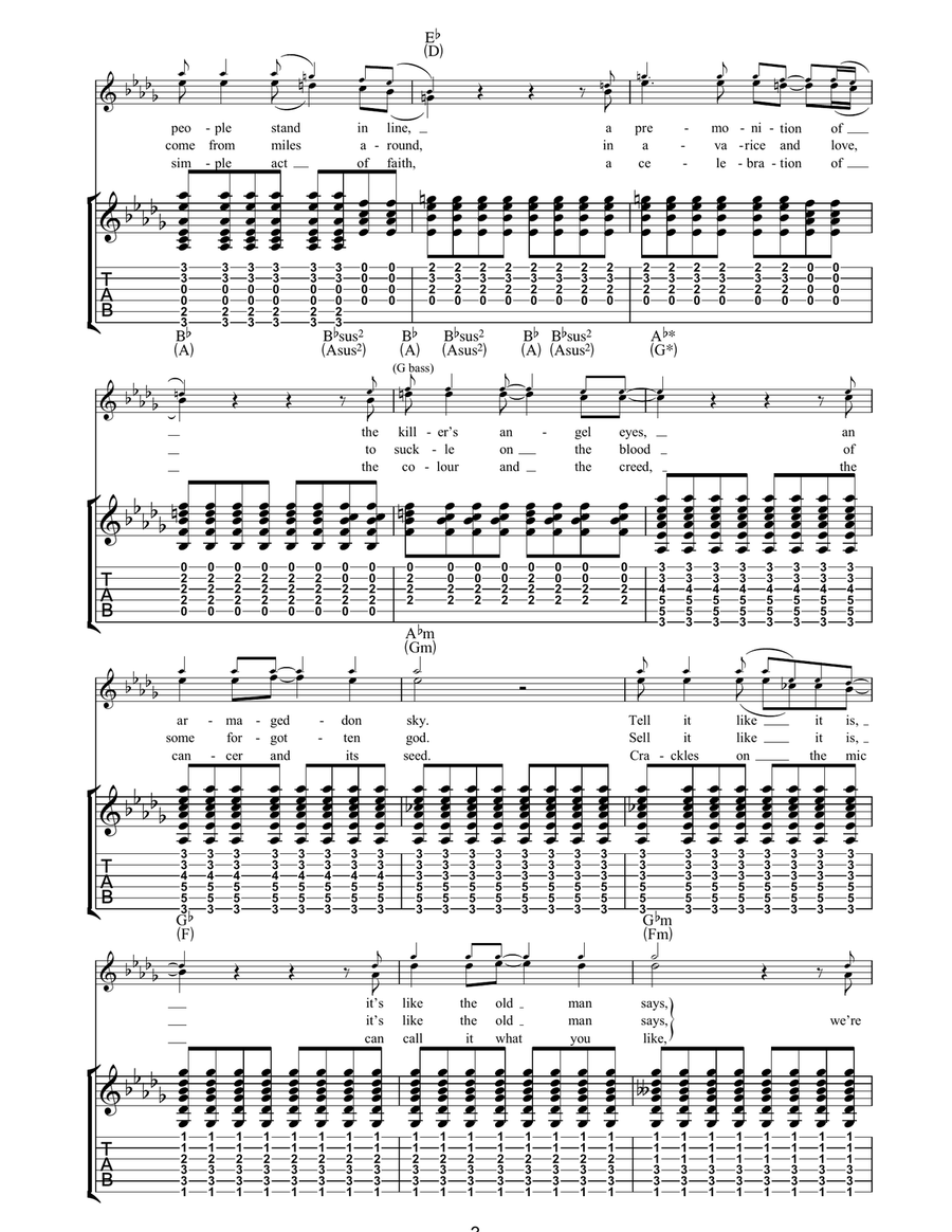 Dead In The Water Dead In The Water Acoustic Guitar scores gallery preview page 3