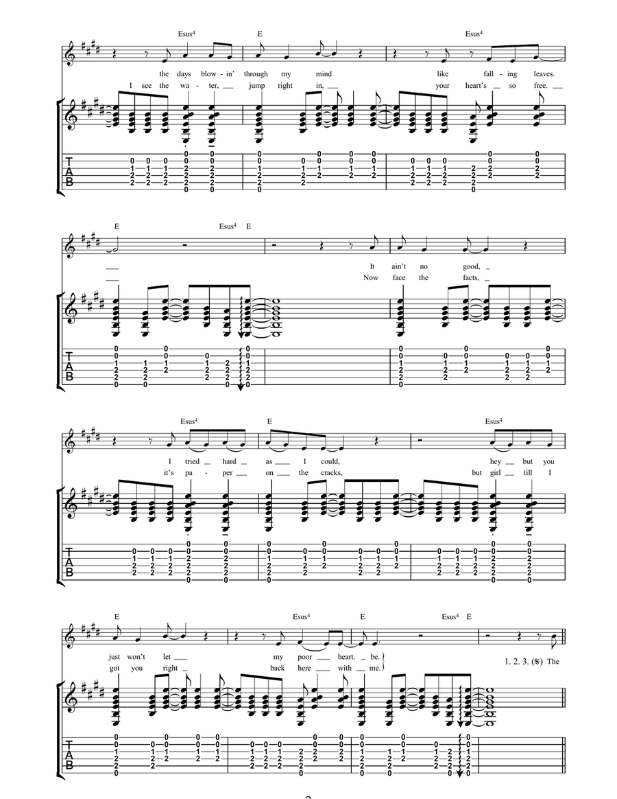 Caroline Caroline Acoustic Guitar scores gallery preview page 2