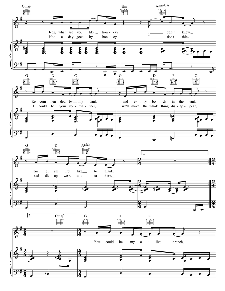 Kangaroo Kangaroo Piano, Vocal, Guitar scores gallery preview page 2