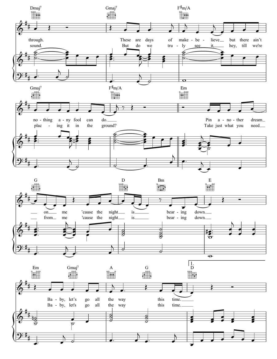 Last Boat To America Last Boat To America Piano, Vocal, Guitar scores gallery preview page 3