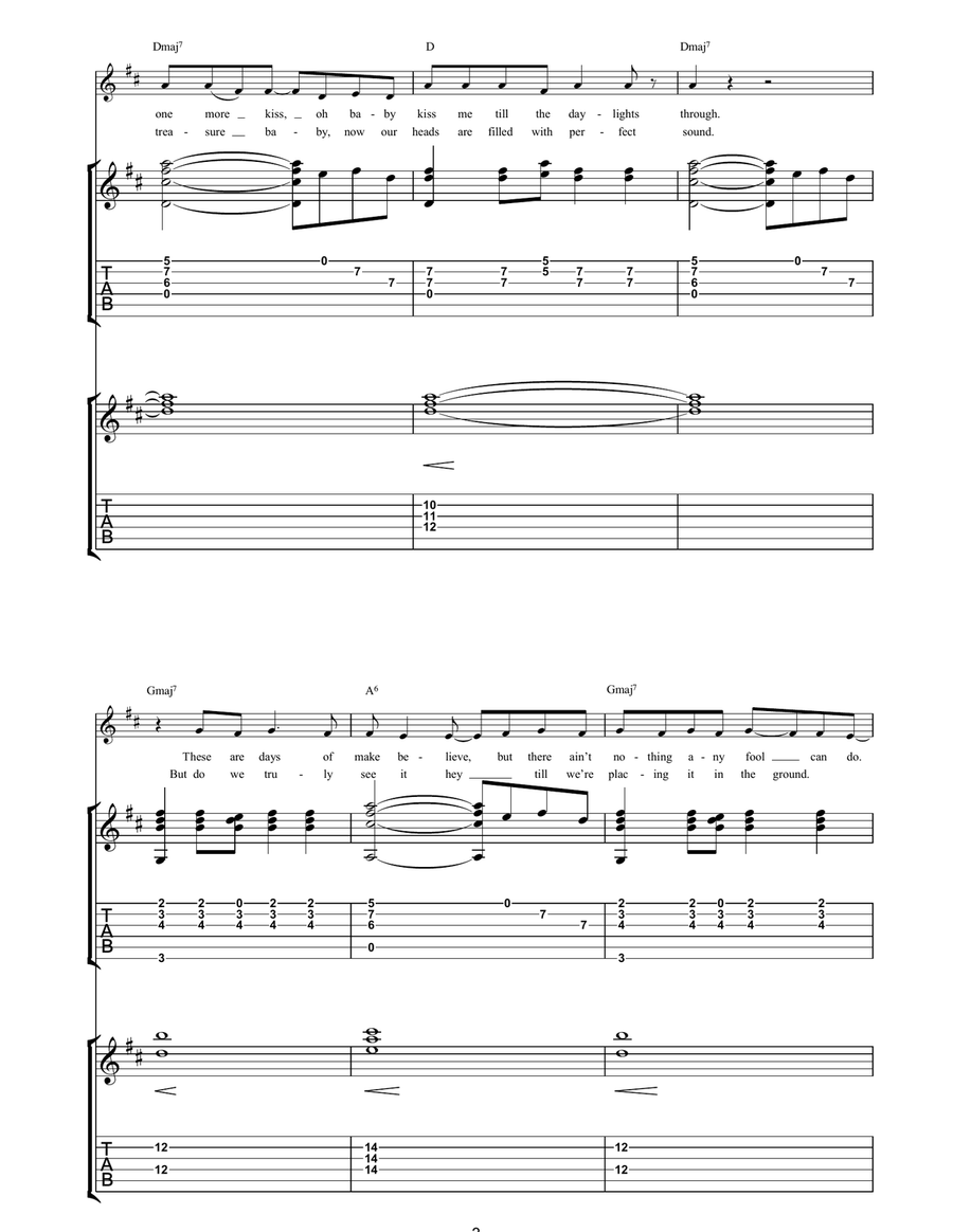 Last Boat To America Last Boat To America Acoustic Guitar scores gallery preview page 3