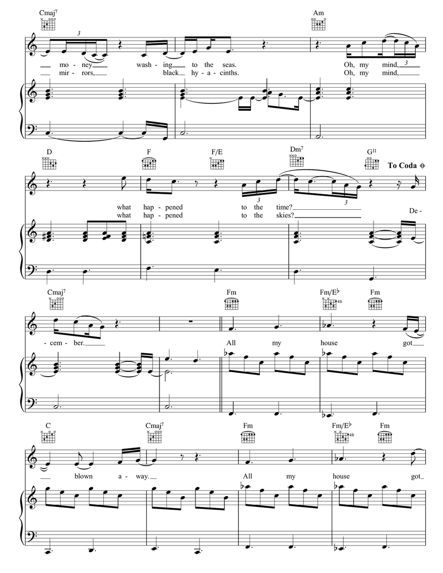 December December Piano, Vocal, Guitar scores gallery preview page 3