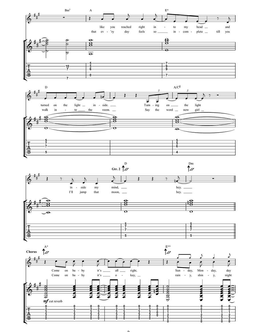 Be Mine Be Mine Acoustic Guitar scores gallery preview page 3