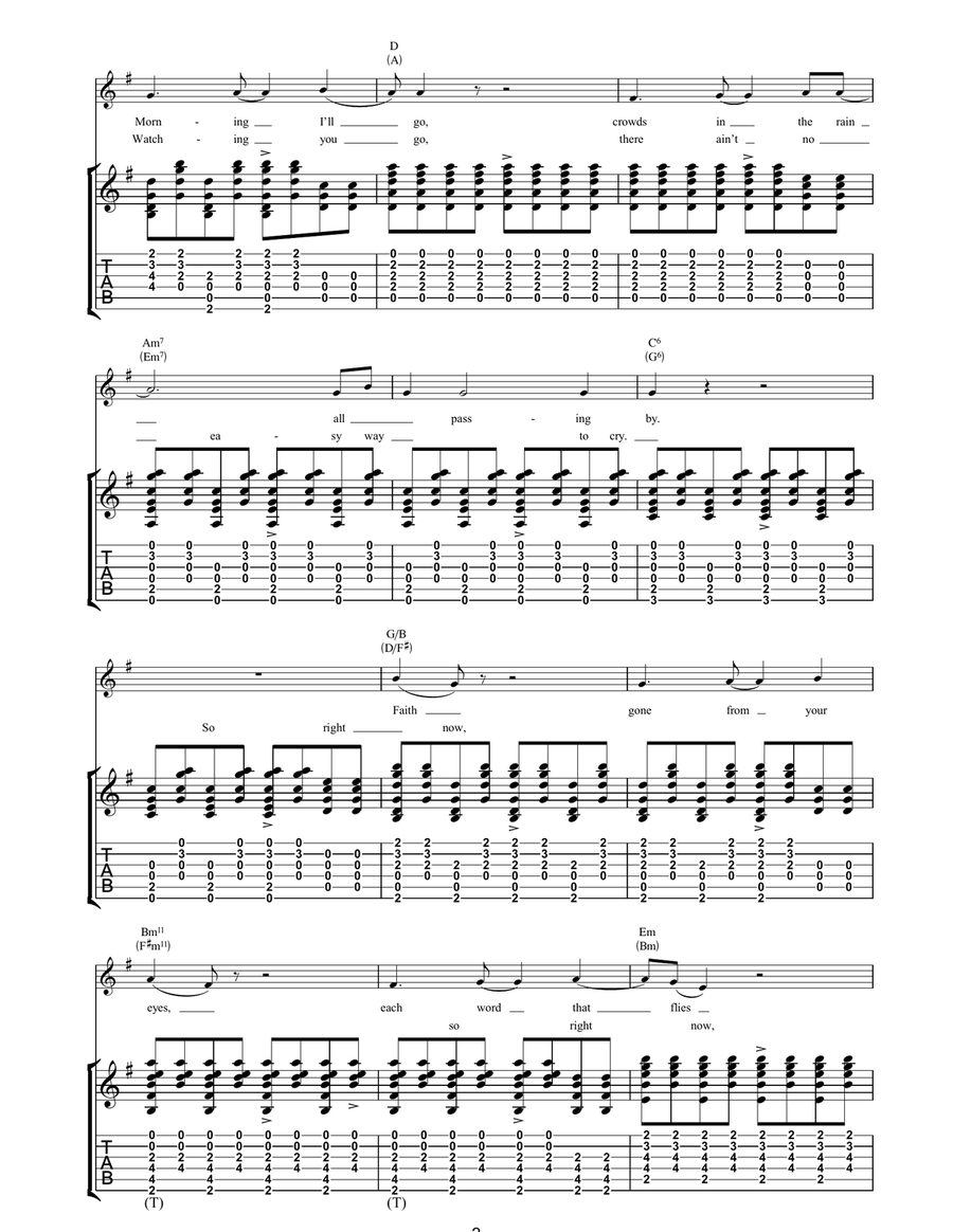 Easy Way To Cry Easy Way To Cry Acoustic Guitar scores gallery preview page 2