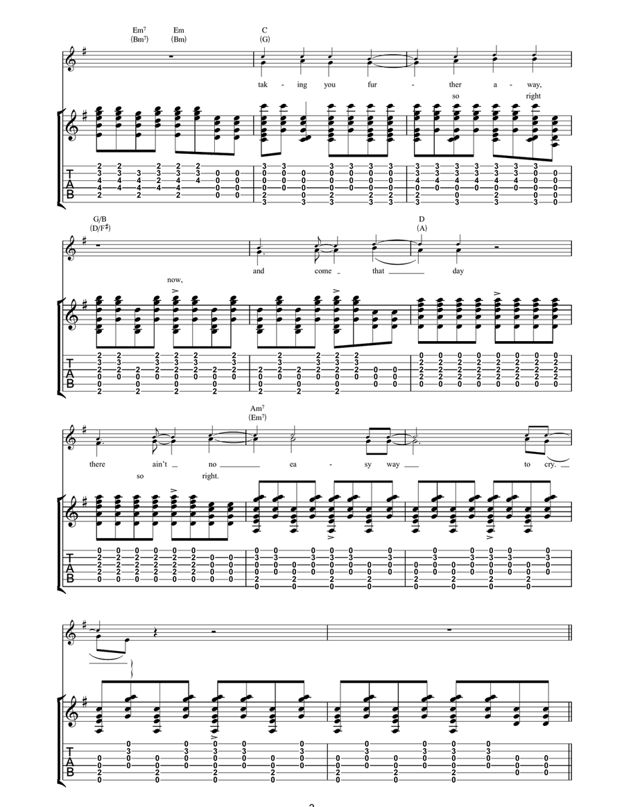 Easy Way To Cry Easy Way To Cry Acoustic Guitar scores gallery preview page 3
