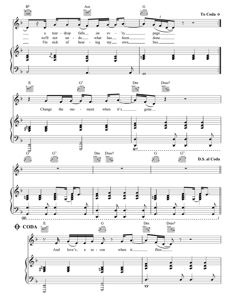 The Other Side The Other Side Piano, Vocal, Guitar scores gallery preview page 3