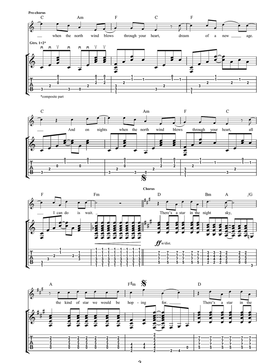 There's A Star There's A Star Acoustic Guitar scores gallery preview page 3