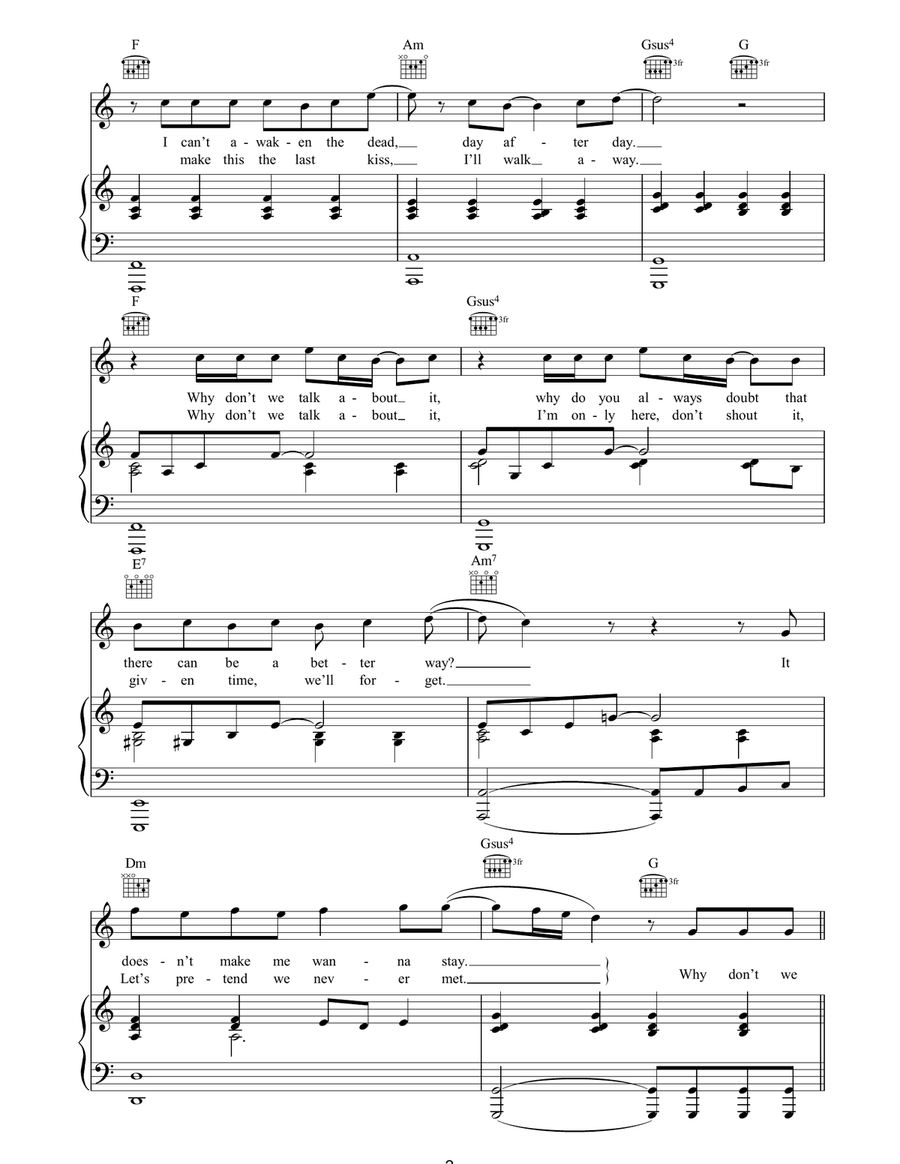 Sexed Up Sexed Up Piano, Vocal, Guitar scores gallery preview page 2