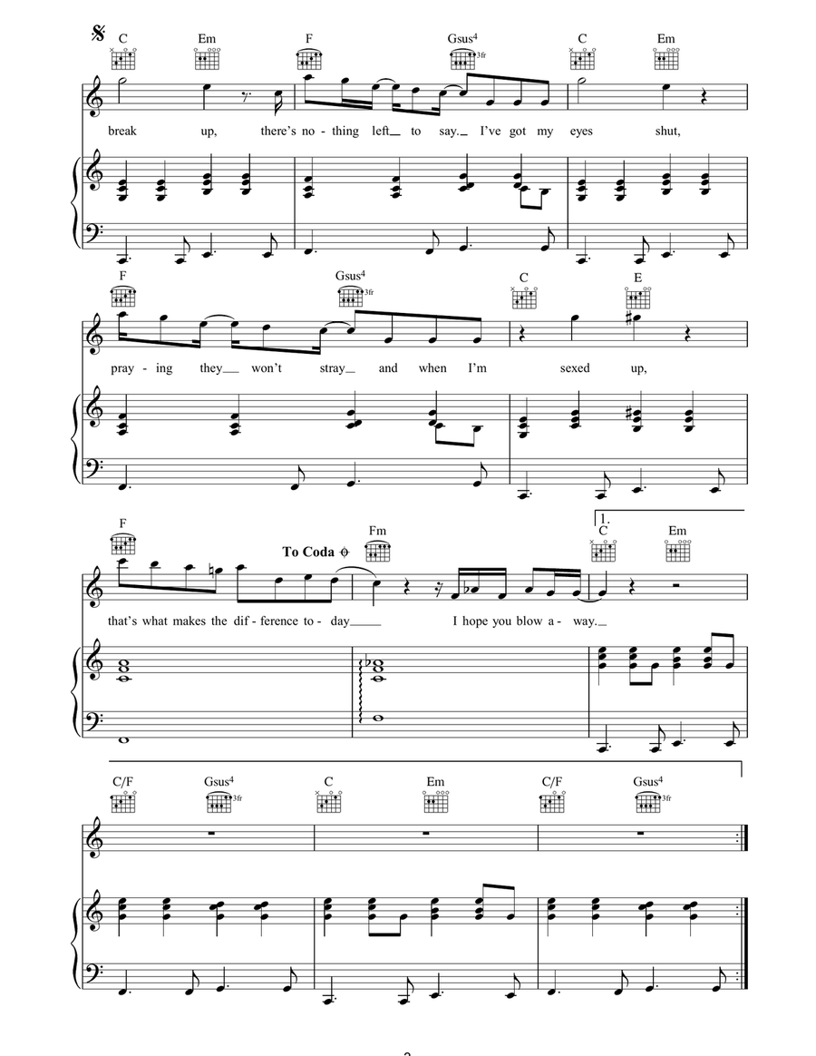 Sexed Up Sexed Up Piano, Vocal, Guitar scores gallery preview page 3