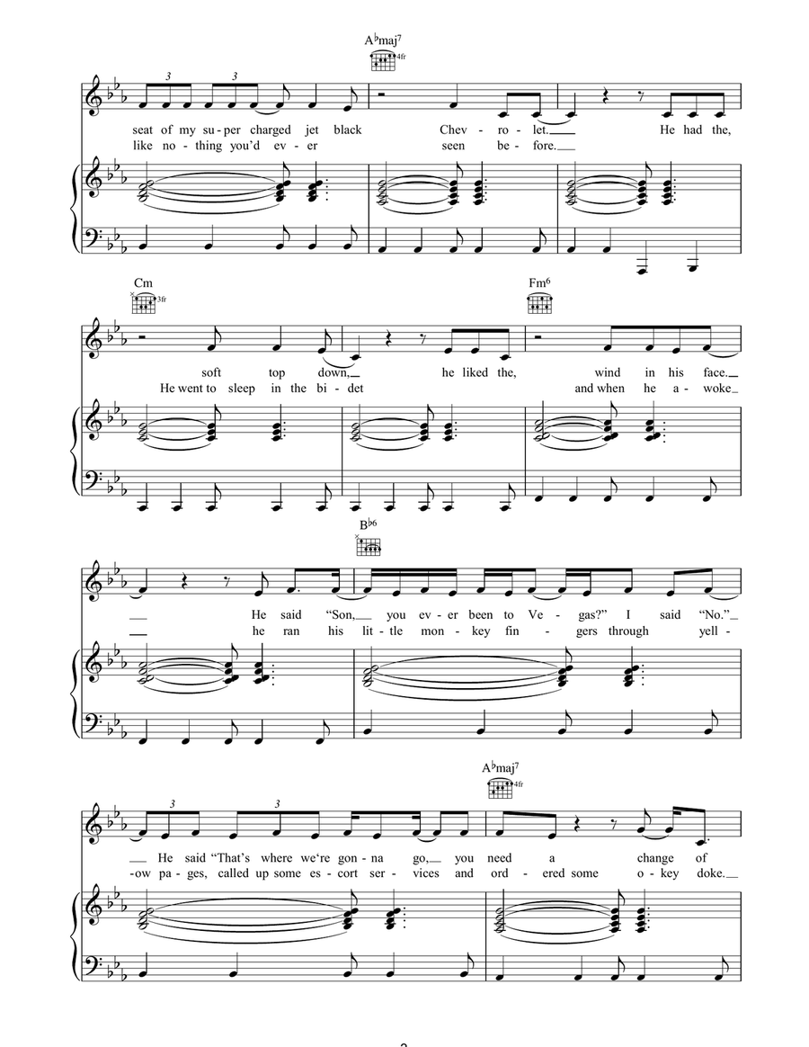 Me And My Monkey Piano, Vocal, Guitar scores gallery preview page 3