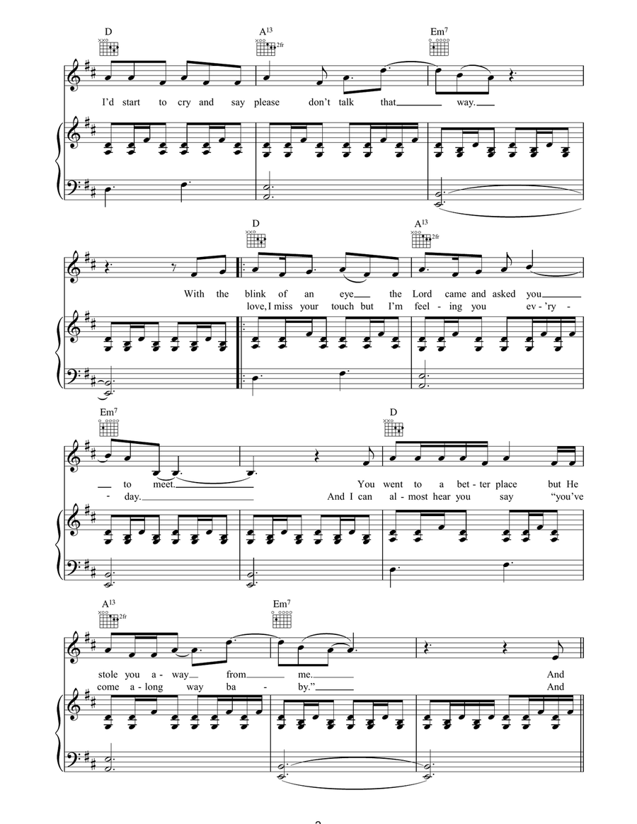 Nan's Song Nan's Song Piano, Vocal, Guitar scores gallery preview page 2