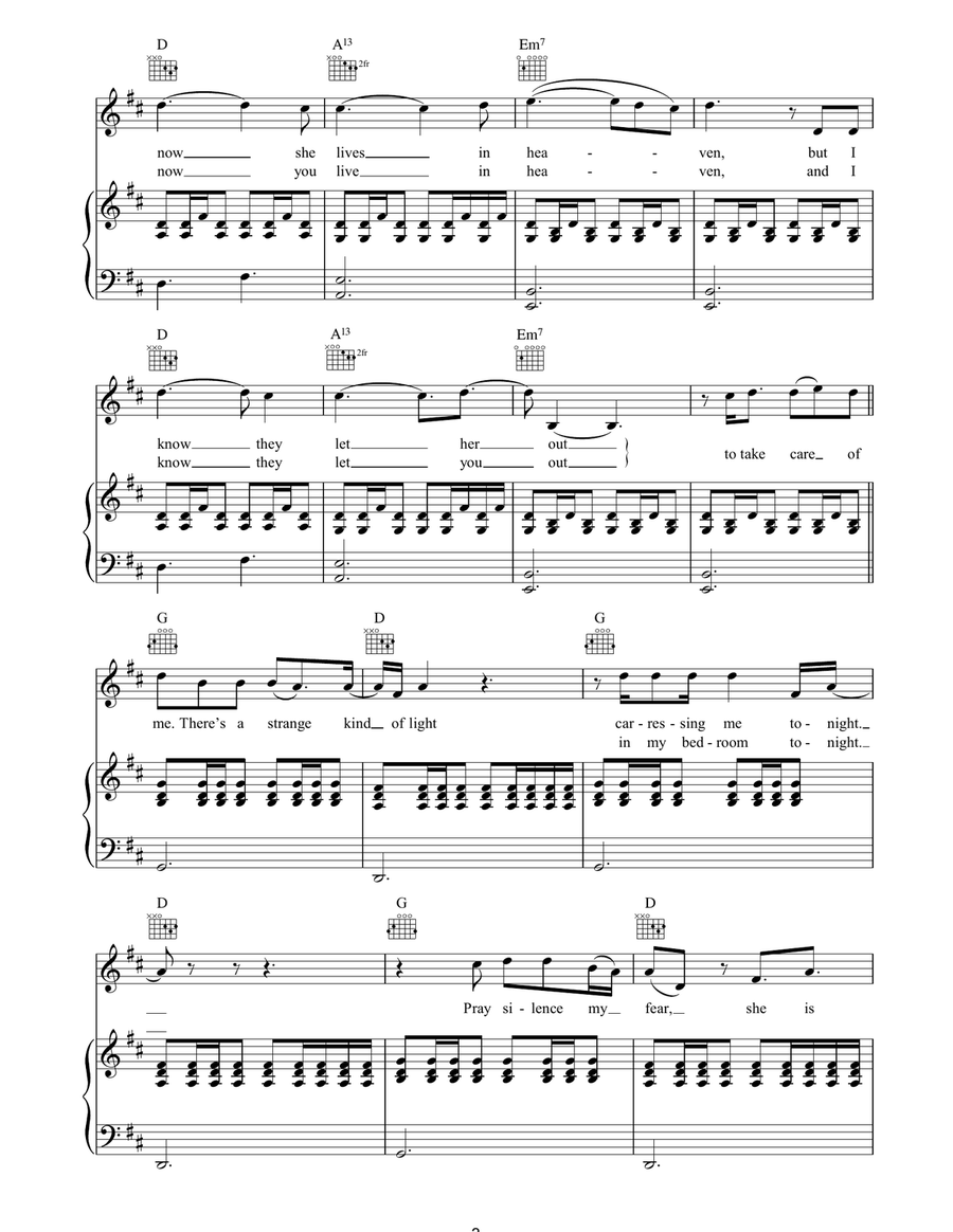 Nan's Song Nan's Song Piano, Vocal, Guitar scores gallery preview page 3