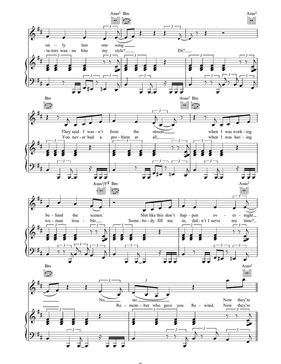 Slicker Than Your Average Piano, Vocal, Guitar scores gallery preview page 2