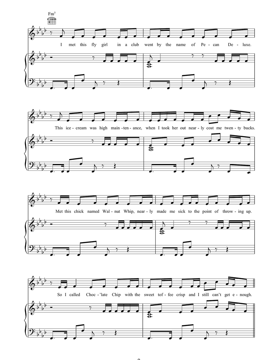 What's Your Flava What's Your Flava Piano, Vocal, Guitar scores gallery preview page 2