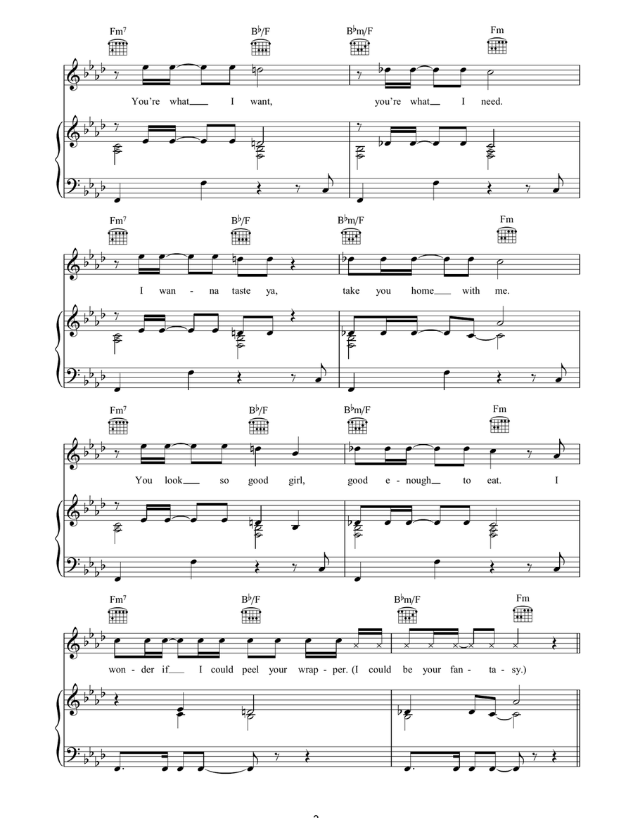 What's Your Flava What's Your Flava Piano, Vocal, Guitar scores gallery preview page 3