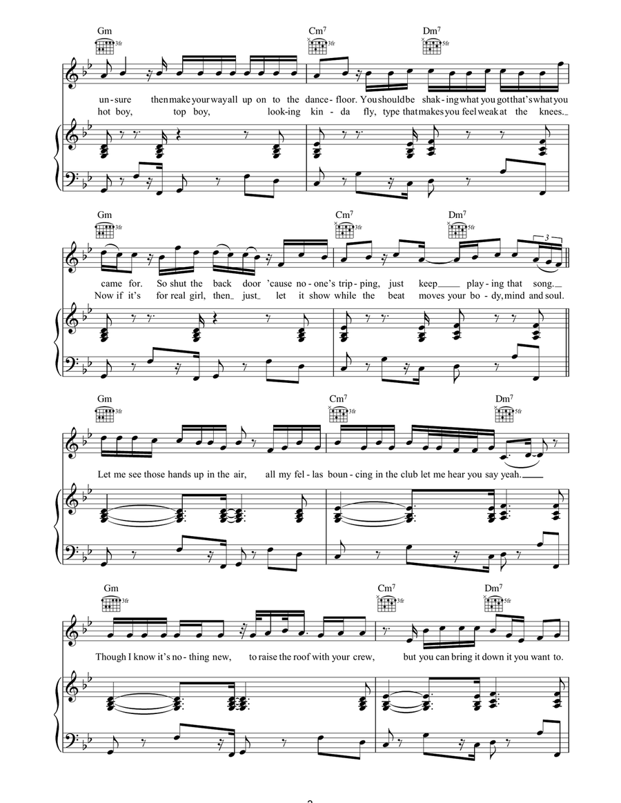 Hands Up In The Air Hands Up In The Air Piano, Vocal, Guitar scores gallery preview page 3