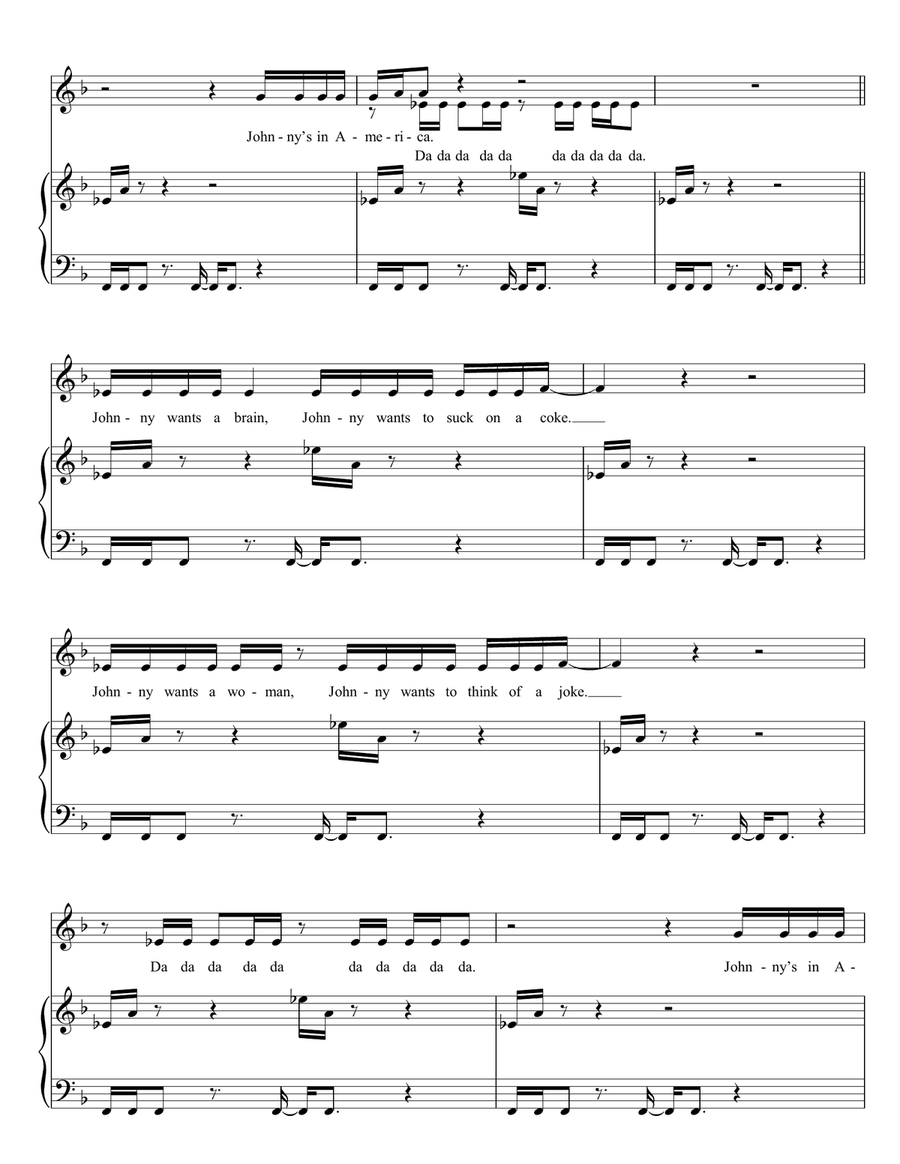 I'm Afraid Of Americans I'm Afraid Of Americans Piano, Vocal, Guitar scores gallery preview page 4
