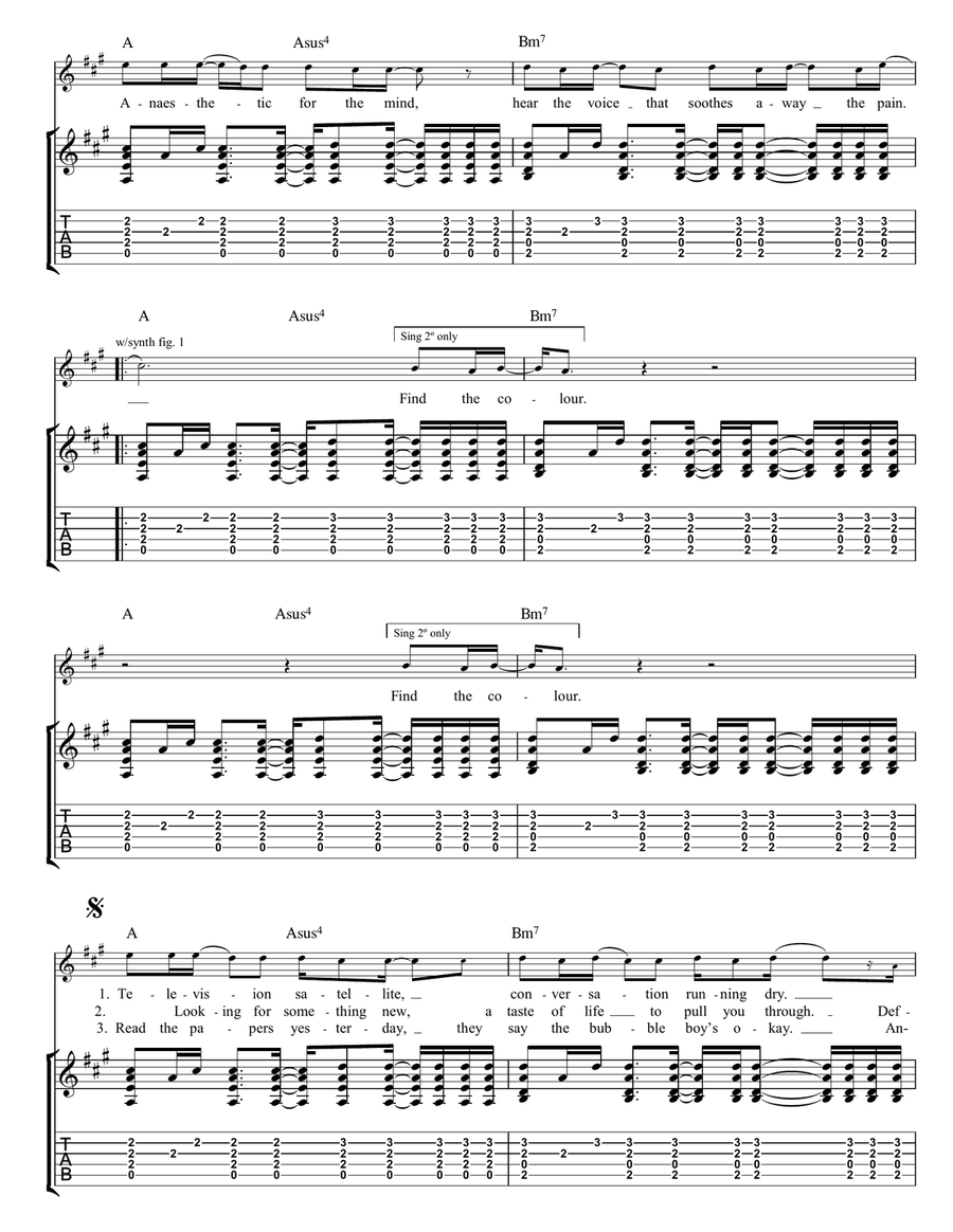 Find The Colour Find The Colour Acoustic Guitar scores gallery preview page 2