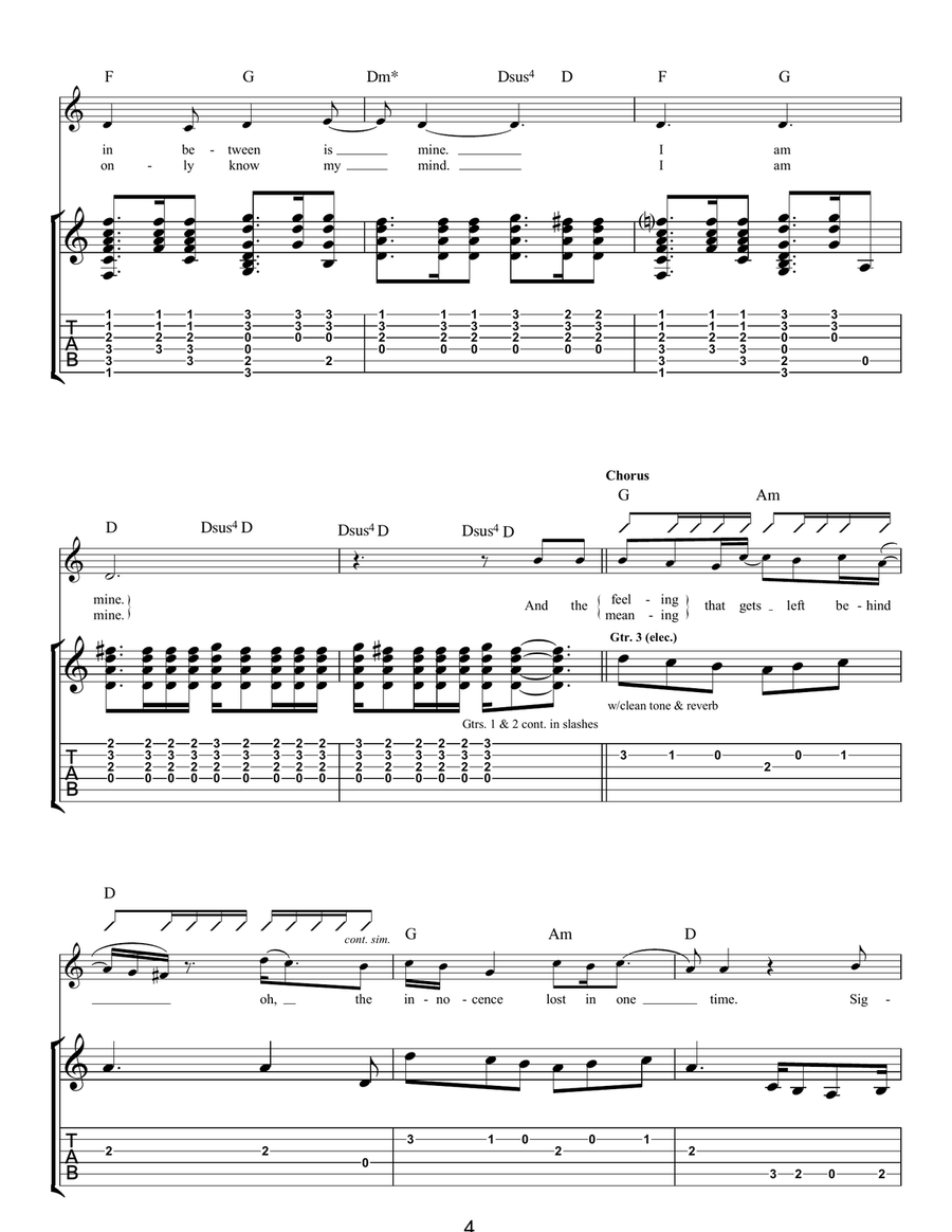 I Am Mine I Am Mine Acoustic Guitar scores gallery preview page 4