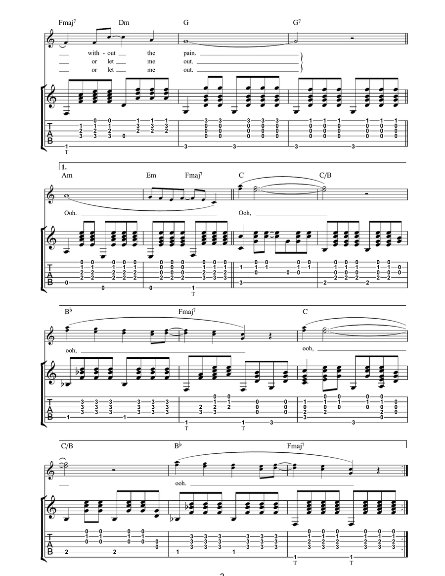 Something To Talk About Acoustic Guitar scores gallery preview page 3