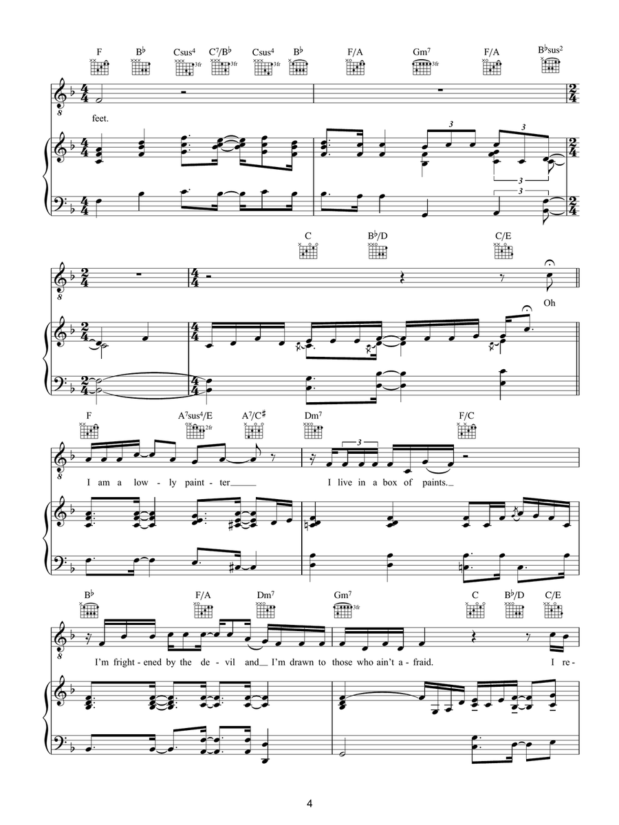 A Case Of You Piano, Vocal, Guitar scores gallery preview page 4