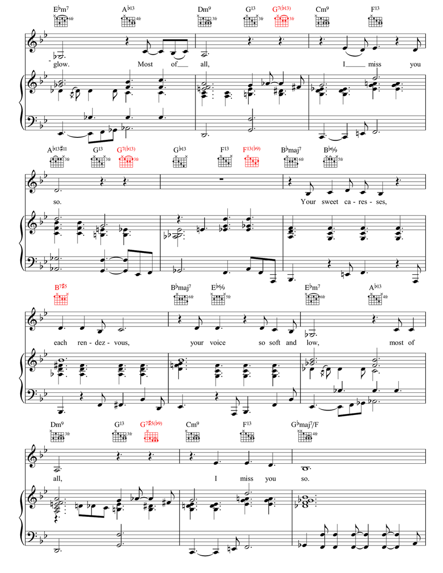 I Miss You So I Miss You So Piano, Vocal, Guitar scores gallery preview page 2