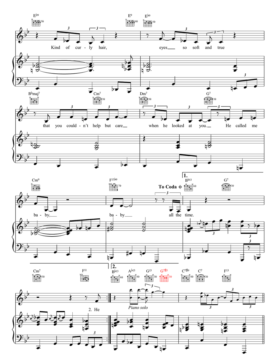 Baby, Baby All The Time Baby, Baby All The Time Piano, Vocal, Guitar scores gallery preview page 2