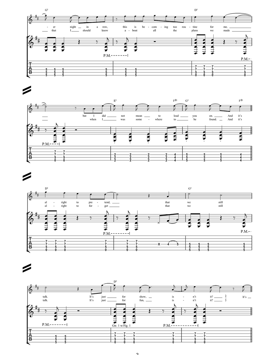 My Friends Over You My Friends Over You Acoustic Guitar scores gallery preview page 2