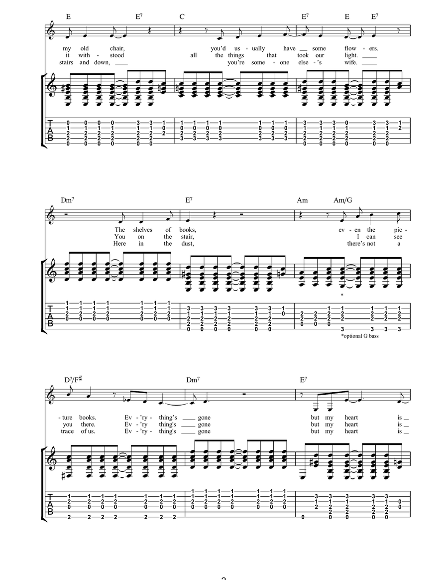 A Place Where We Used To Live Acoustic Guitar scores gallery preview page 2