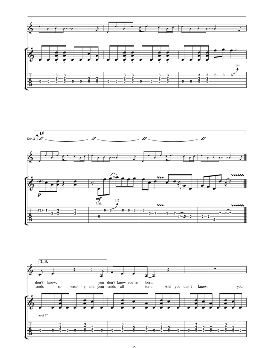 You Don't KnowYou're Born Acoustic Guitar scores gallery preview page 3