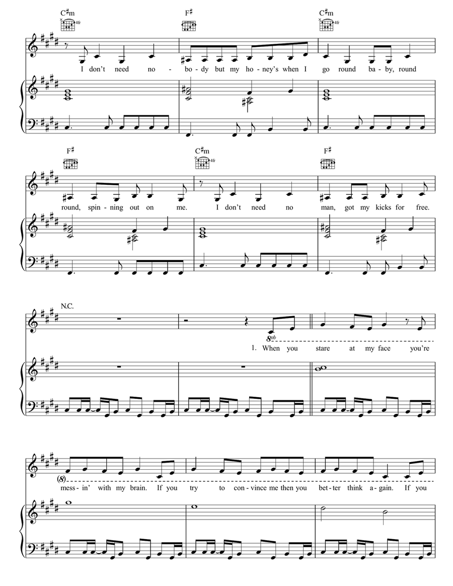 Round Round Round Round Piano, Vocal, Guitar scores gallery preview page 2