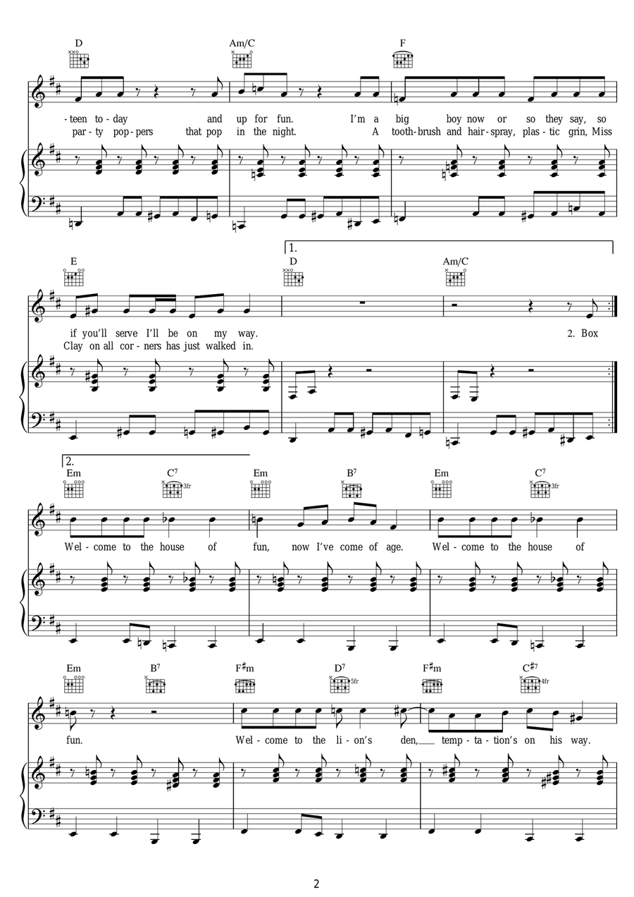The House Of Fun The House Of Fun Acoustic Guitar scores gallery preview page 2