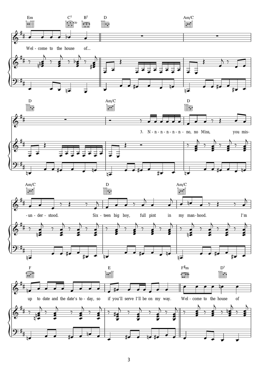 The House Of Fun The House Of Fun Acoustic Guitar scores gallery preview page 3