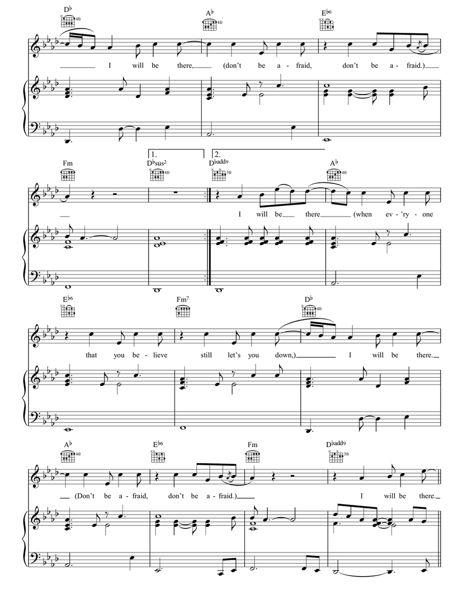 I Will Be There Acoustic Guitar scores gallery preview page 3