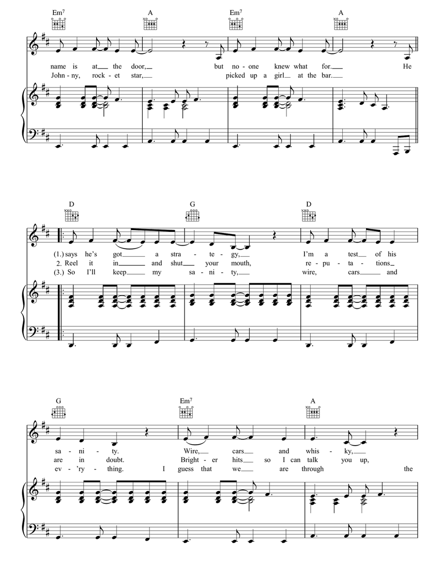 One More The Song The Radio Won't Like Piano, Vocal, Guitar scores gallery preview page 2