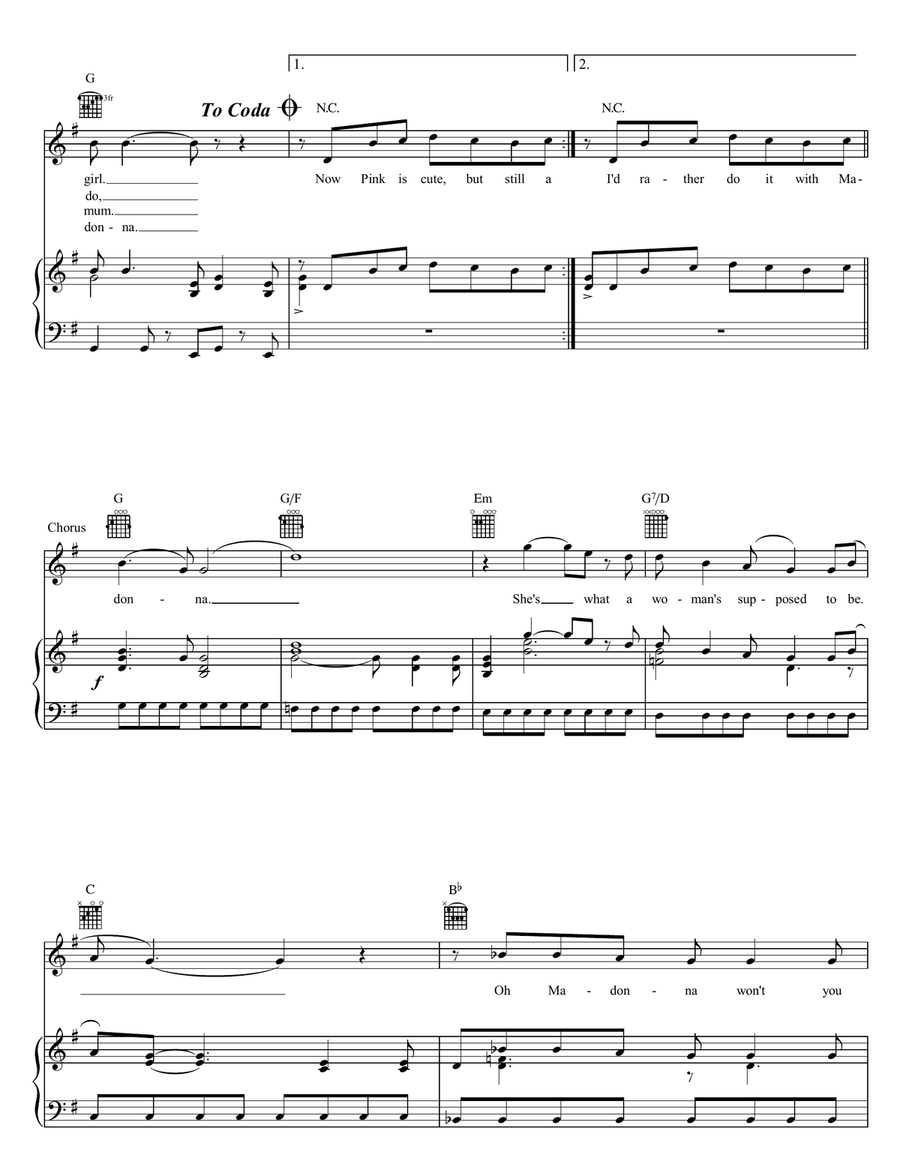 Do It With Madonna Do It With Madonna Piano, Vocal, Guitar scores gallery preview page 2