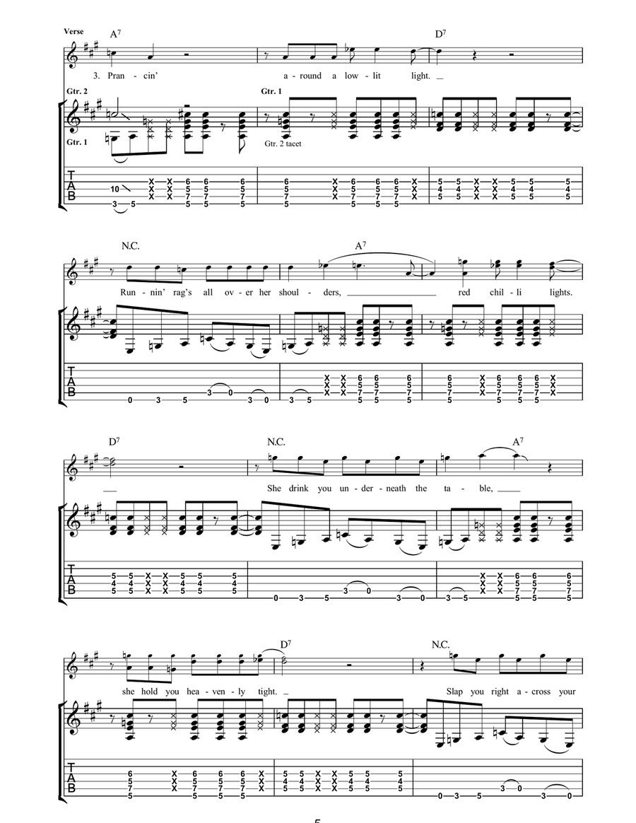 Help Me (She's Out Of Her Mind) Acoustic Guitar scores gallery preview page 5