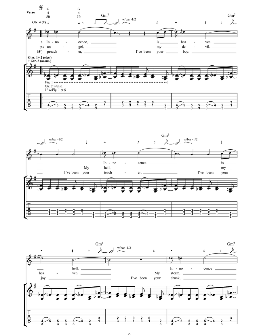 Jealousy Jealousy Acoustic Guitar scores gallery preview page 3